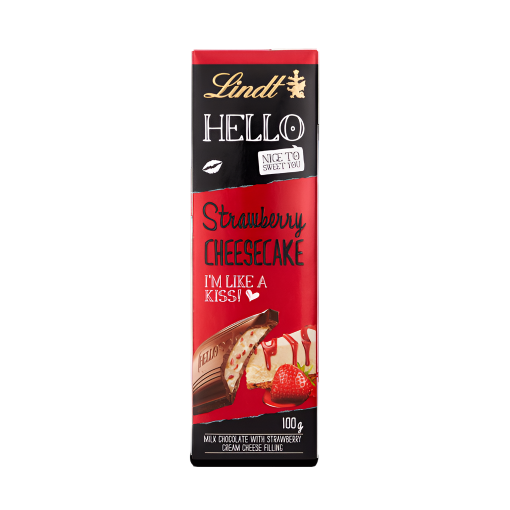 LINDT HELLO STRAWBERRY CHEESECAKE