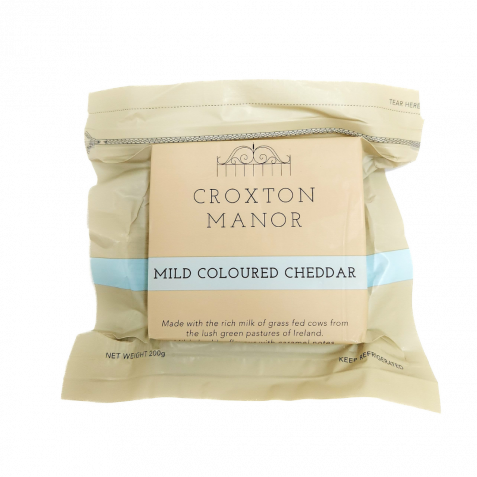 CROXTON MANOR MILD COLOURED CHEDDAR CHEESE BLOCK