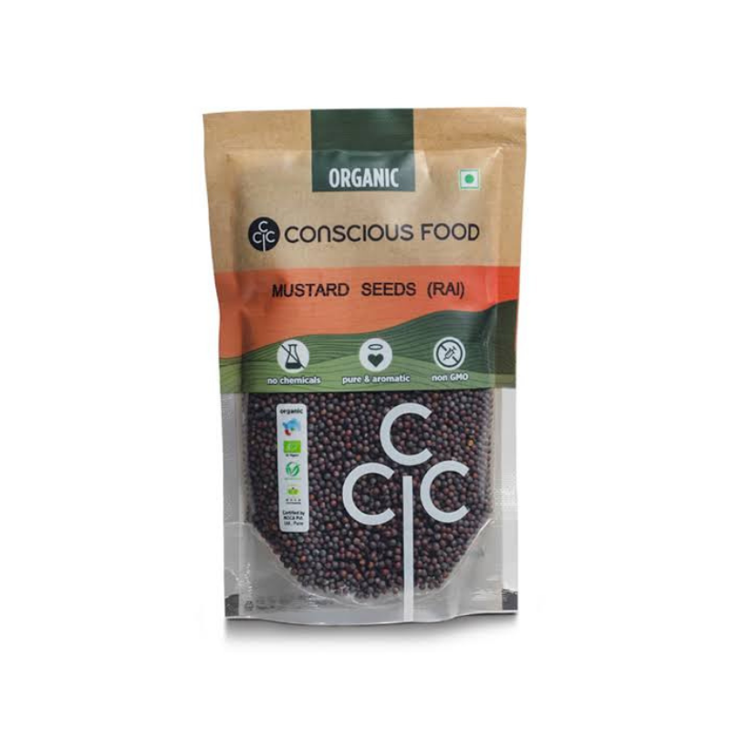 CONSCIOUS FOOD ORGANIC MUSTARD SEEDS (RAI)