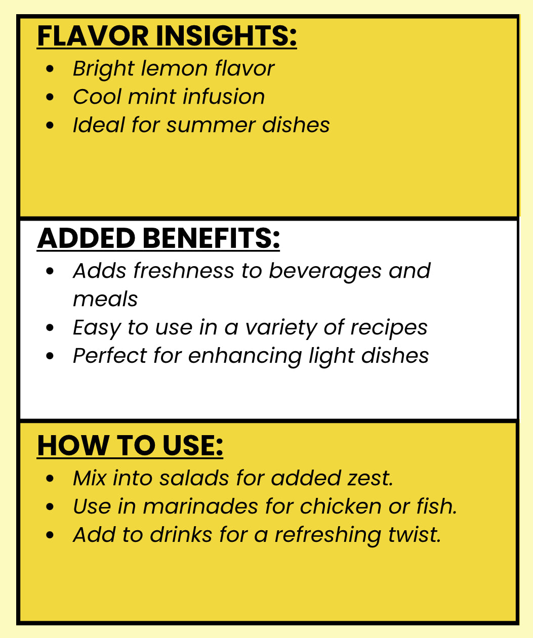 SPICE VAULT LEMON MINT SEASONING