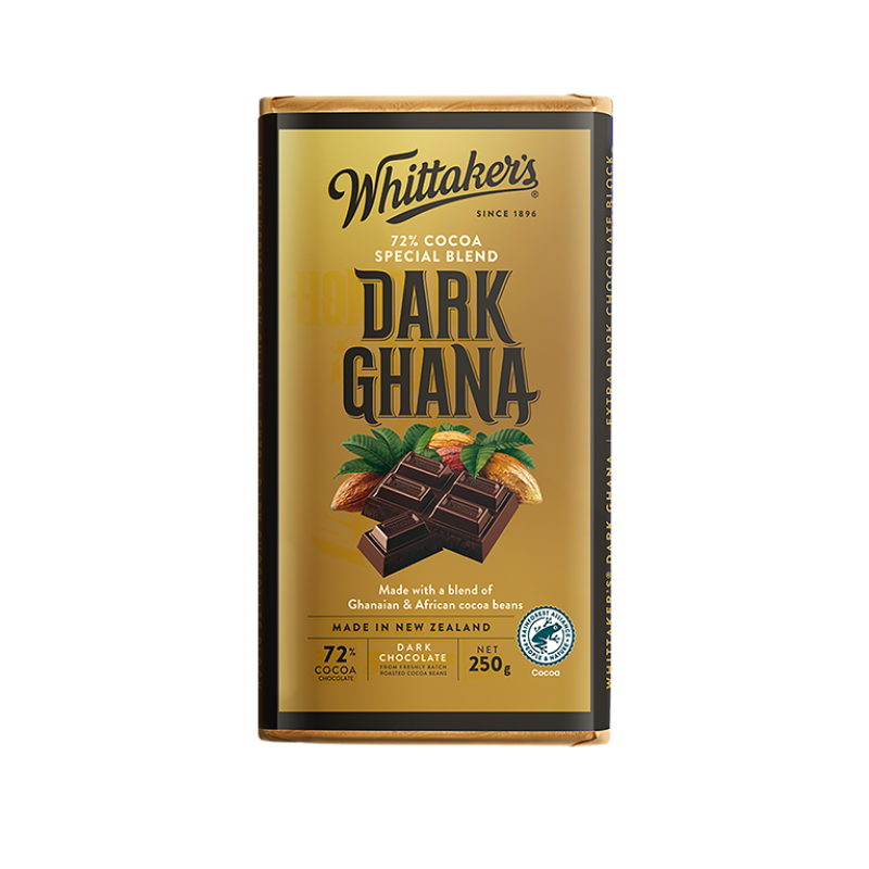 Whittaker’s 72% Cocoa Dark Ghana Premium Dark Chocolate Bar