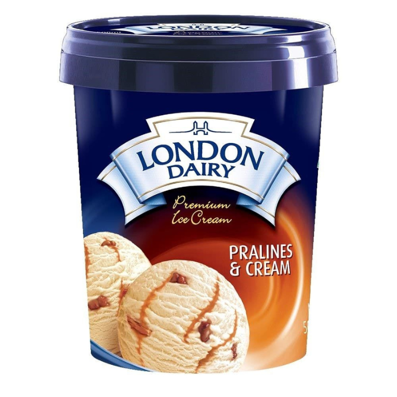 LONDON DAIRY PRALINES & CREAM ICE CREAM