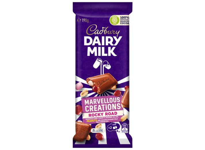 CADBURY DAIRY MILK MARVELLOUS CREATIONS ROCKY ROAD