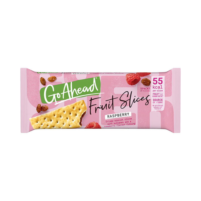 GO AHEAD CRISPY BISCUIT SLICES WITH RASPBERRY FILLING