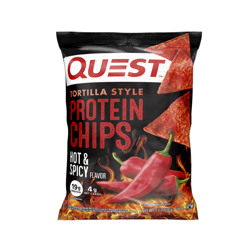 QUEST HIGH PROTEIN HOT & SPICY TORTILLA CHIPS (🇺🇸)