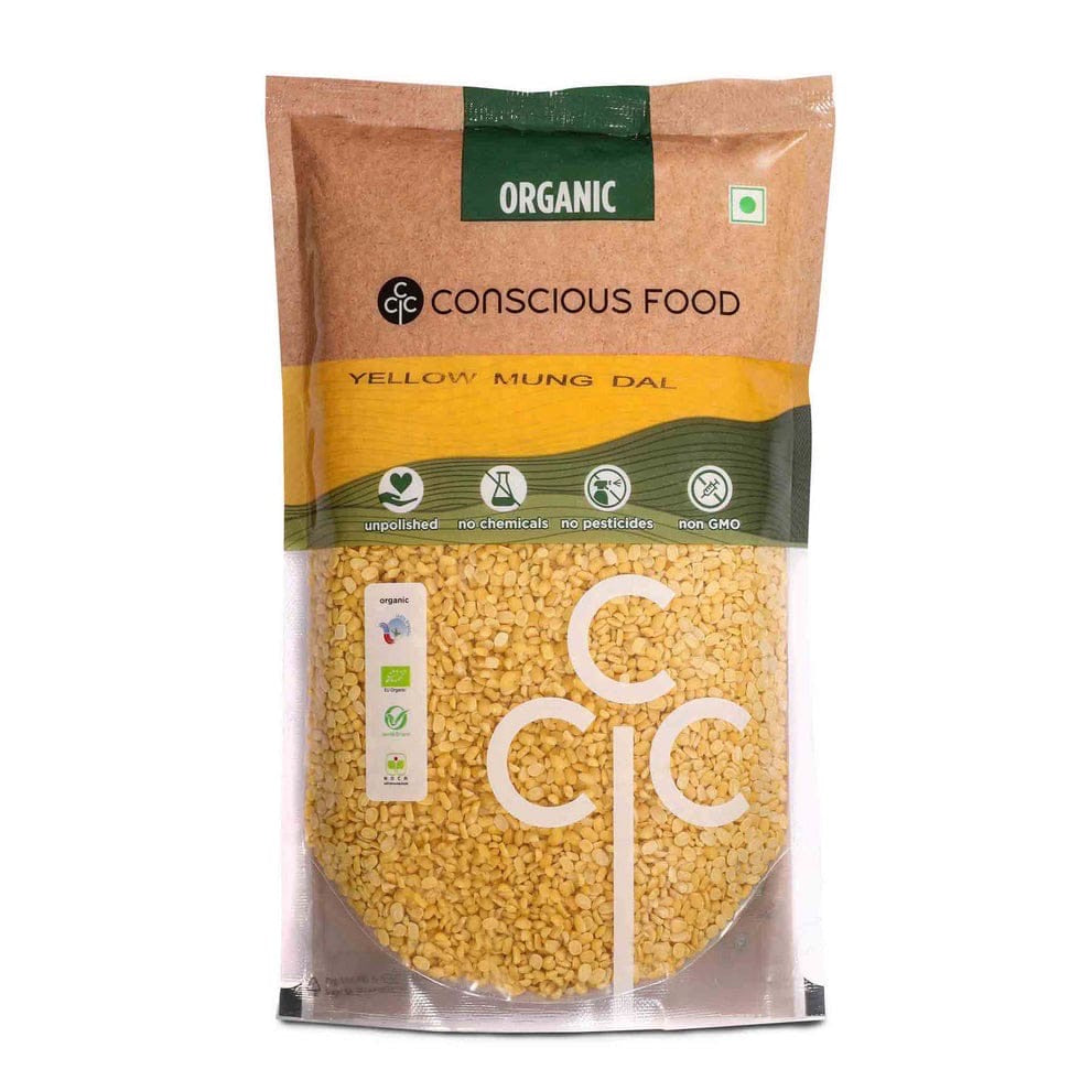 CONSCIOUS FOOD ORGANIC YELLOW LENTIL (MUNG DAL)