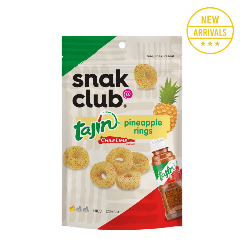 SNACK CLUB TAJIN CHILLI LIME PINEAPPLE RINGS ( VEGAN ) (πΊπΈ)