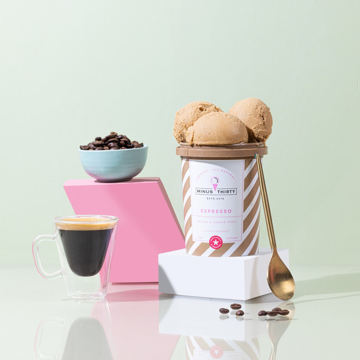 Minus 30 Espresso Vegan Ice Cream Tub β Sugar Free
