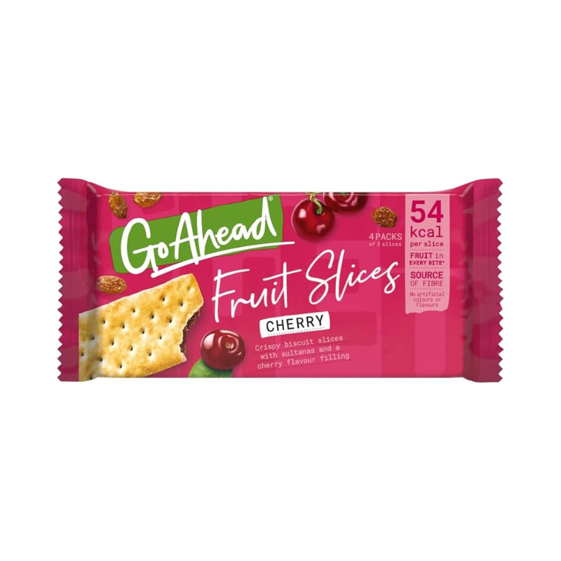 GO AHEAD CRISPY BISCUIT SLICES WITH CHERRY FILLING