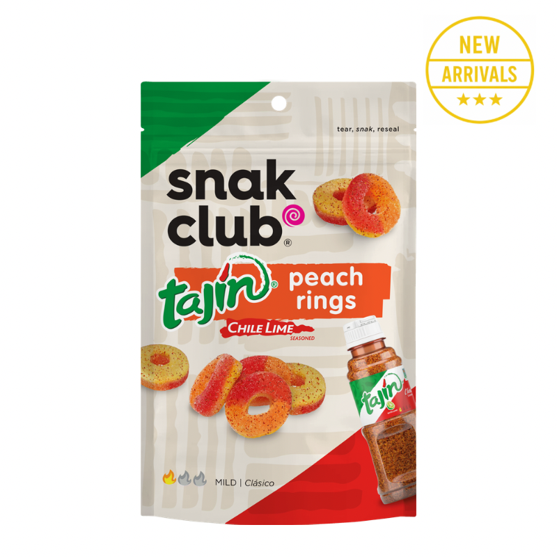 SNACK CLUB TAJIN CHILLI LIME PEACH RINGS ( VEGAN ) (πΊπΈ)