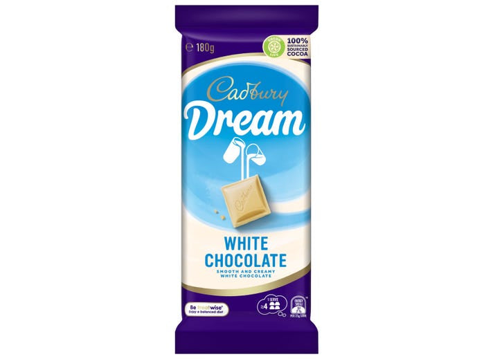 Cadbury Dream White Chocolate Bar – Australian White Chocolate