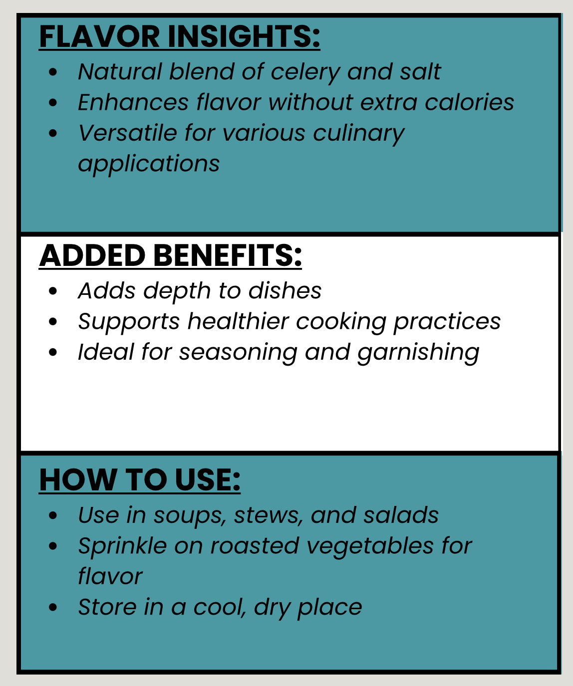 SPICE VAULT CELERY SALT
