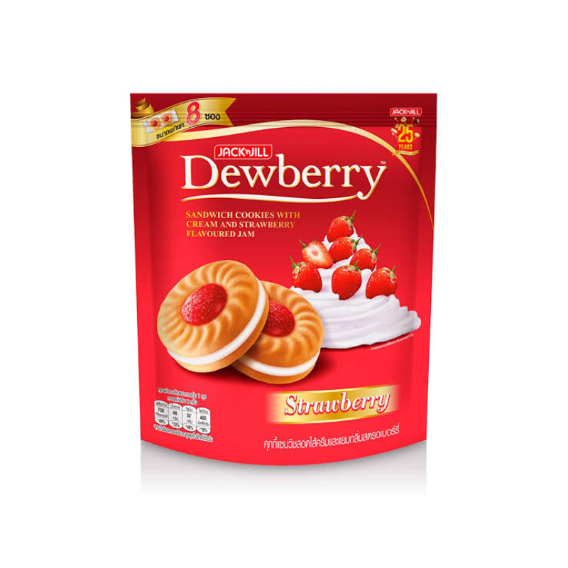 JACK N JILL DEWBERRY STRAWBERRY WITH CREAM SANDWICH COOKIES (πΉπ)
