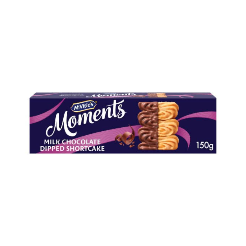 MCVITIES MOMENTS MILK CHOCOLATE DIPPED SHORTCAKE