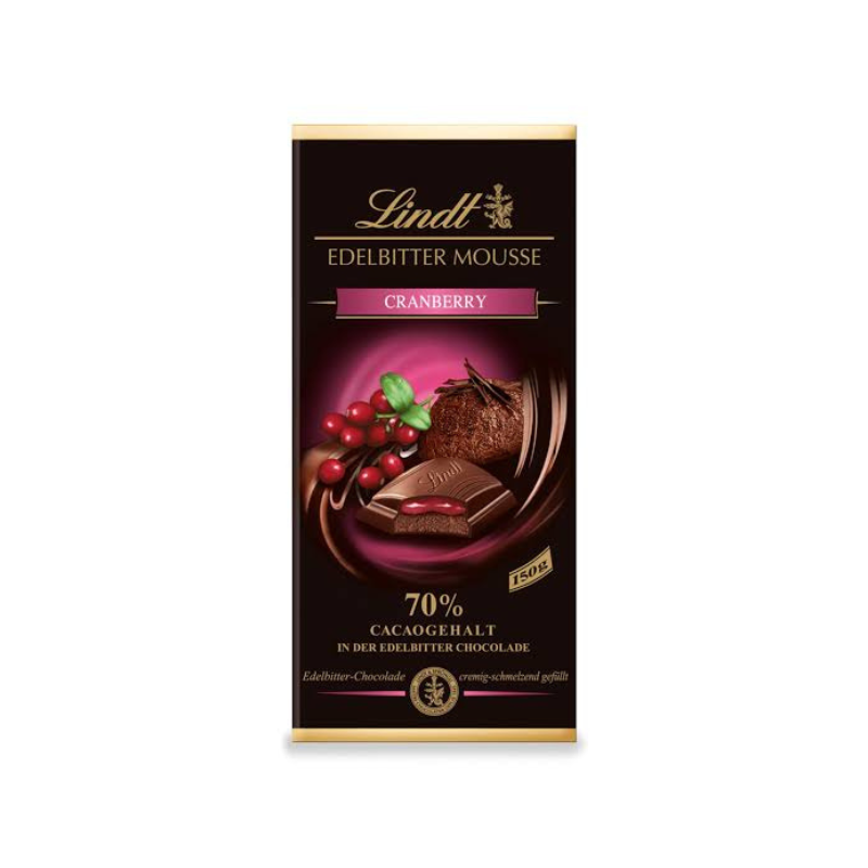 Lindt 70% Cranberry Mousse Dark Chocolate β Amiri Foods Mumbai