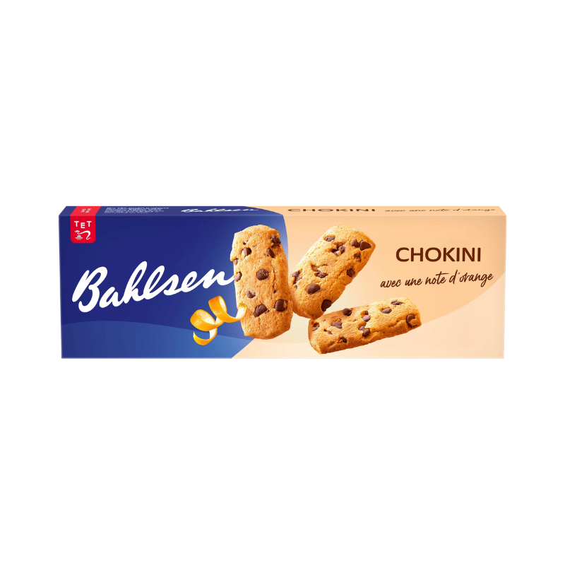 BAHLSEN CHOKINI COOKIES WITH A DASH OF ORANGE
