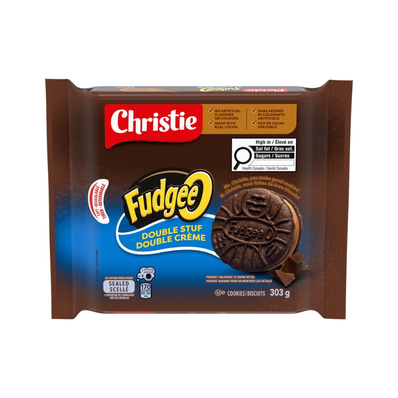 CHRISTIE FUDGEEO DOUBLE STUFF DOUBLE CRÈME COOKIES