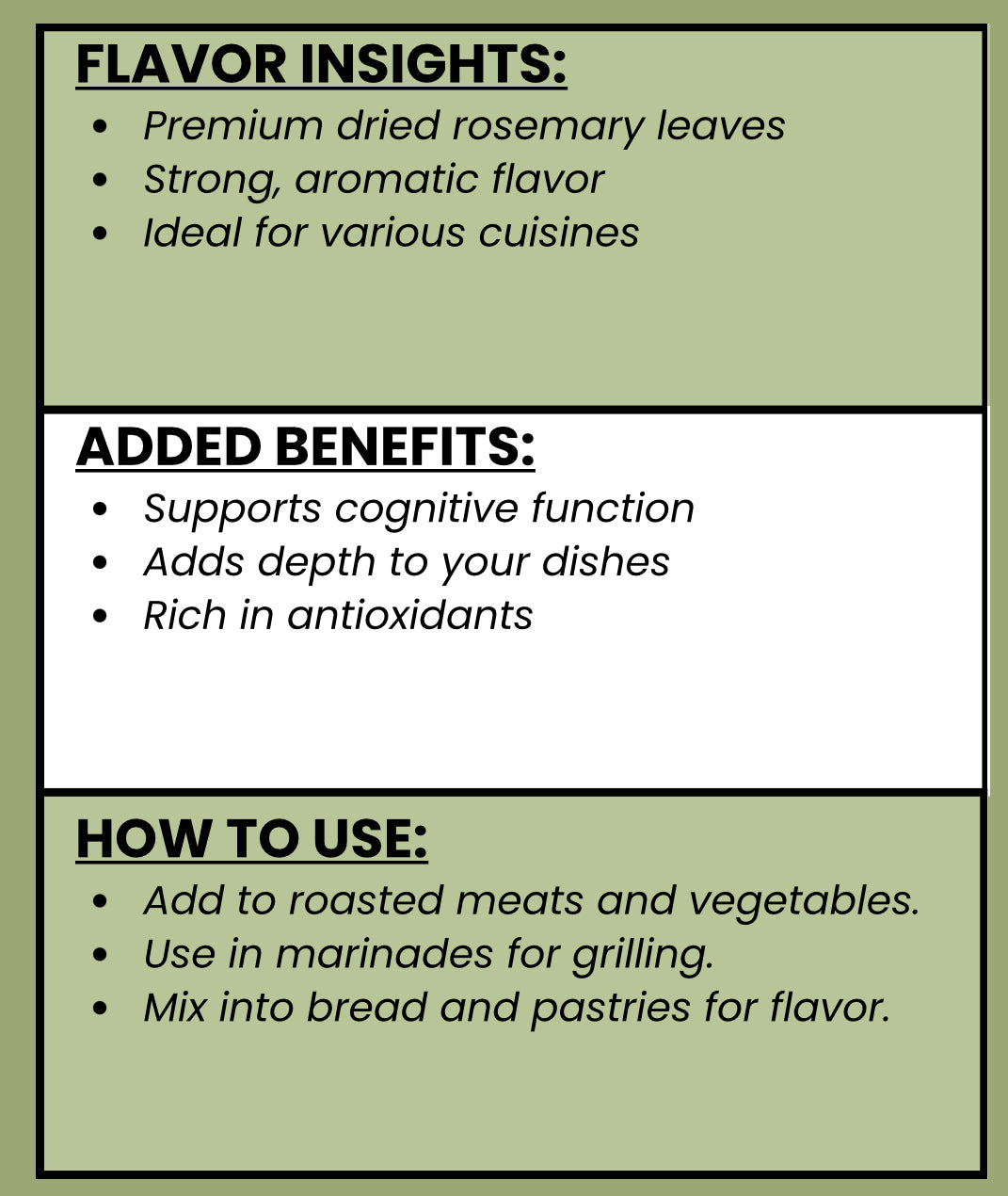 SPICE VAULT DRIED ROSEMARY