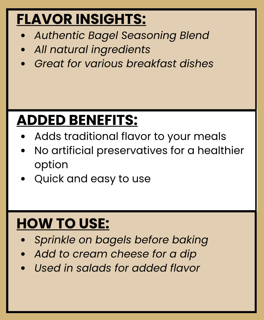 SPICE VAULT BAGEL BLISS BLEND