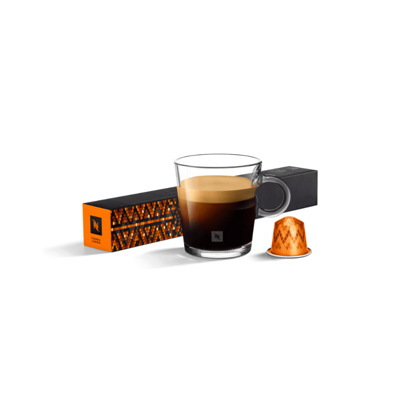 Nespresso Vienna Lungo β Smooth Lungo Coffee Pods with Biscuity Notes