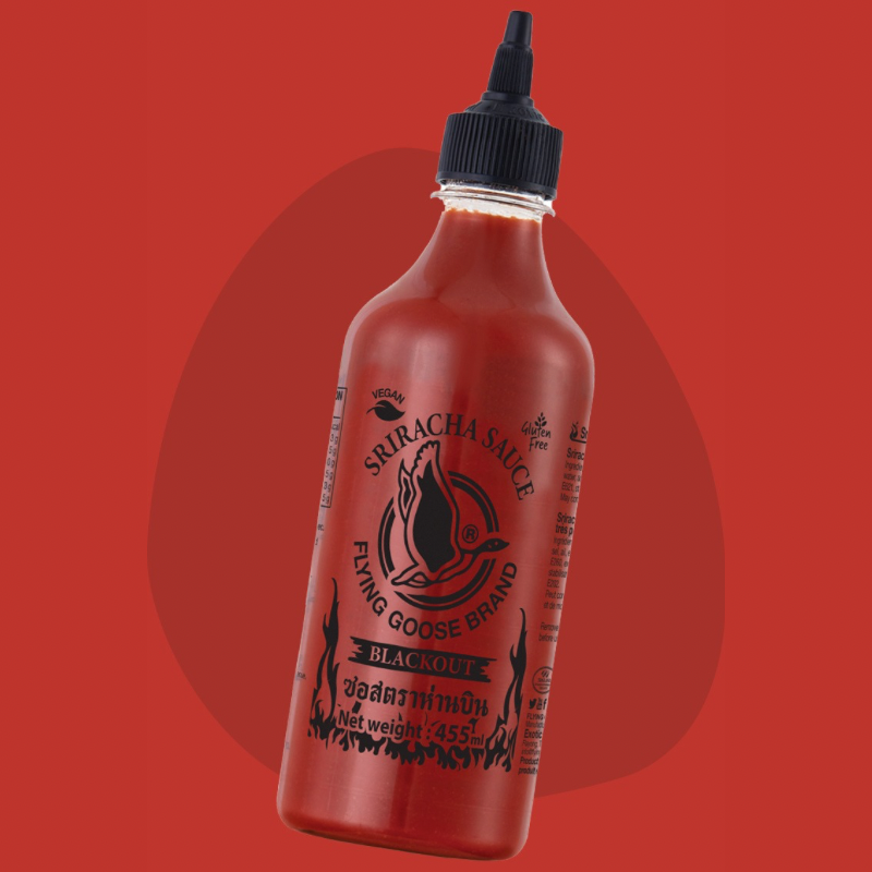 FLYING GOOSE BRAND BLACKOUT SRIRACHA SAUCE