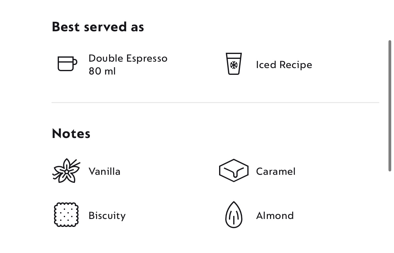 NESPRESSO PISTACHIO VANILLA OVER ICE COFFEE PODS