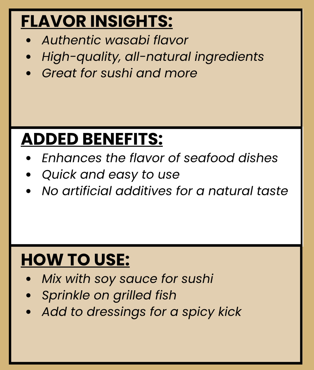 SPICE VAULT WASABI SEASONING