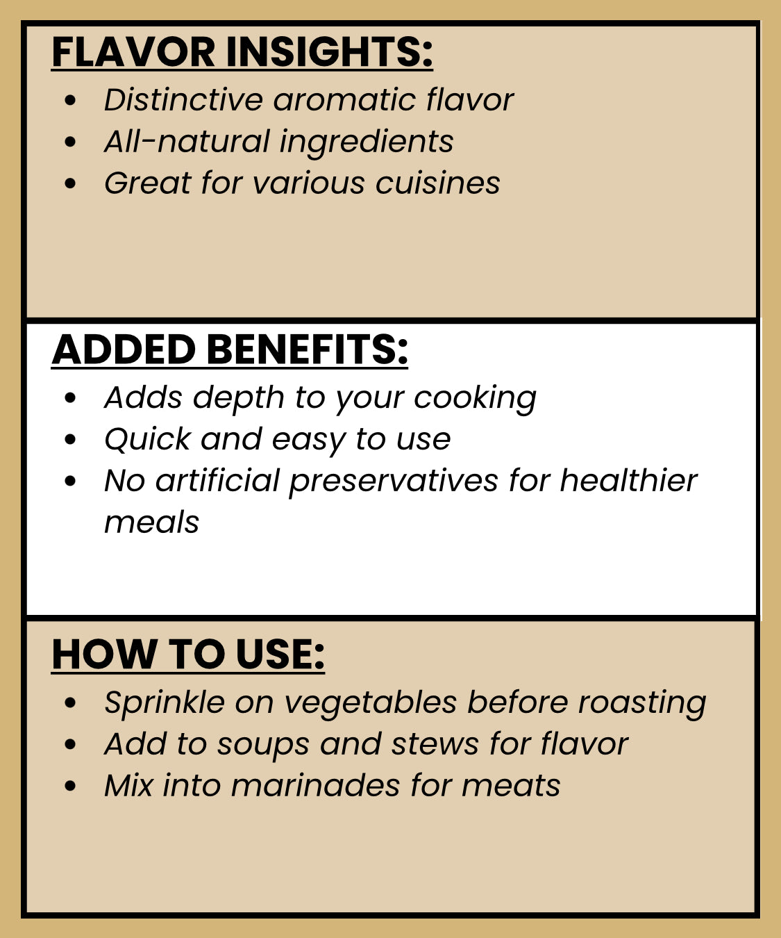 SPICE VAULT AROMATIC SEASONING
