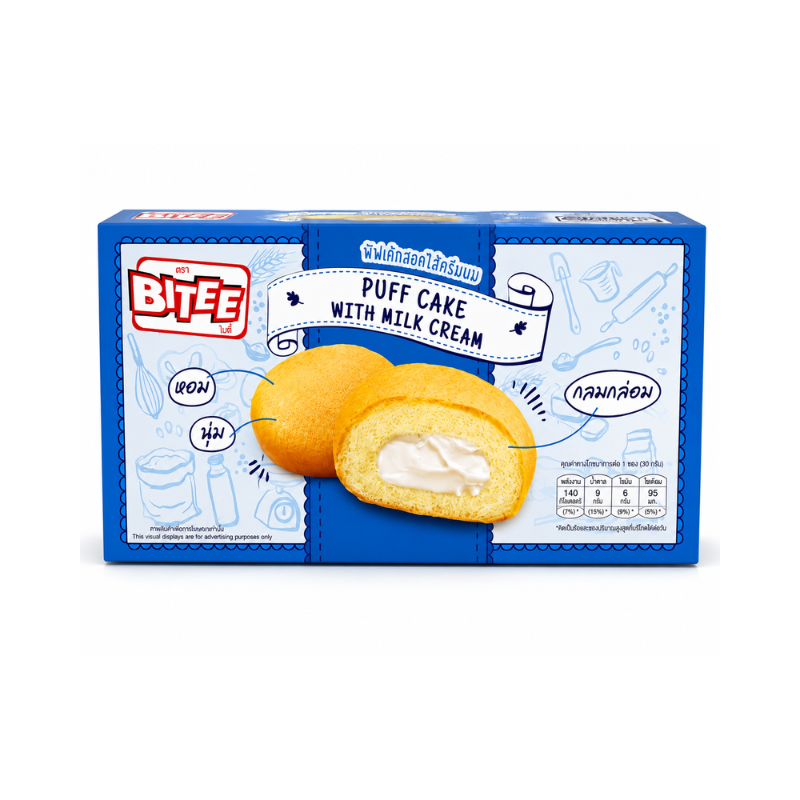 BITEE PUFF CAKE WITH MILK CREAM (πΉπ)