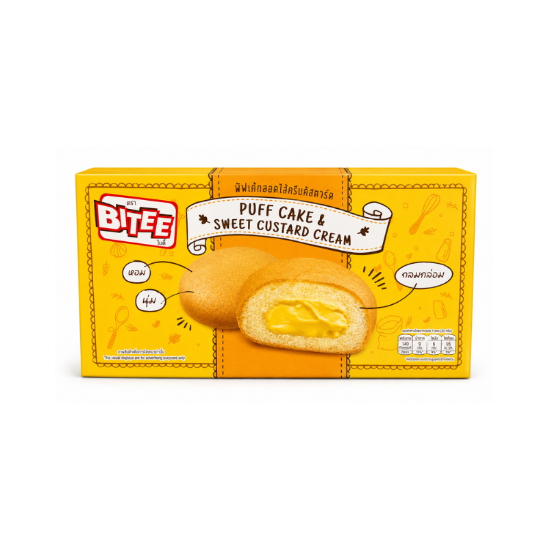 BITEE PUFF CAKE WITH SWEET CUSTARD CREAM (πΉπ)