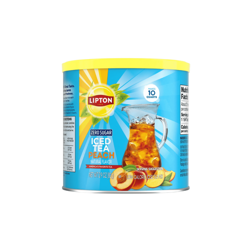 LIPTON PEACH ICED TEA MIX ( ZERO SUGAR) (🇺🇸)