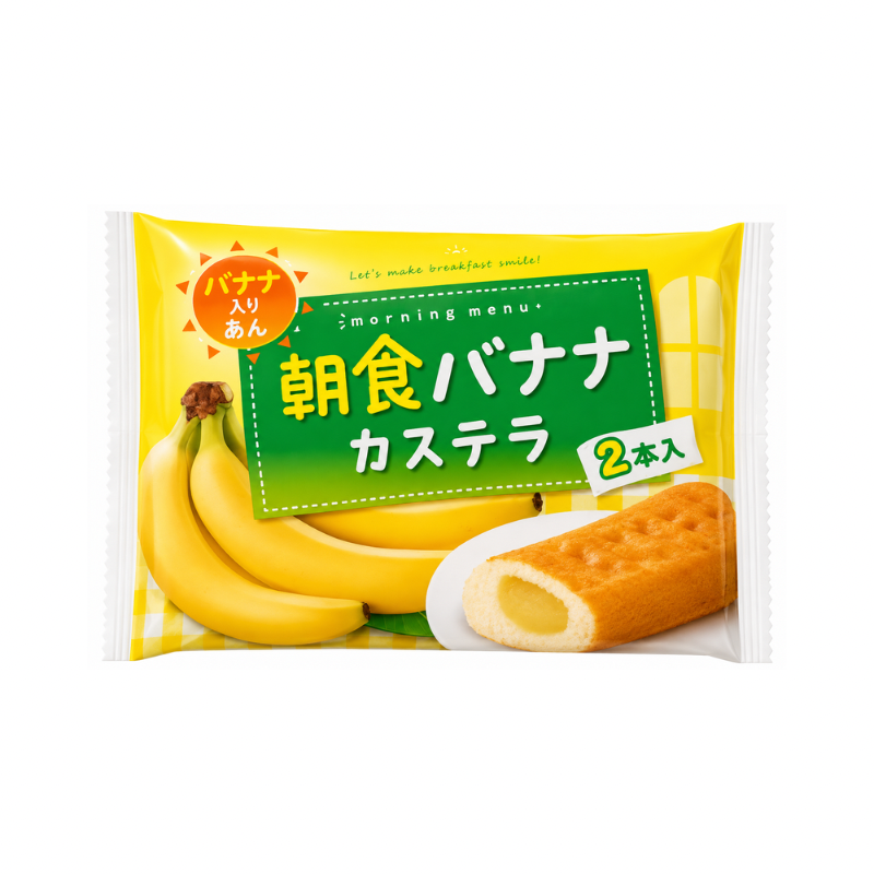 JAPANESE MORNING MENU BREAKFAST BANANA CASTELLA (π―π΅)