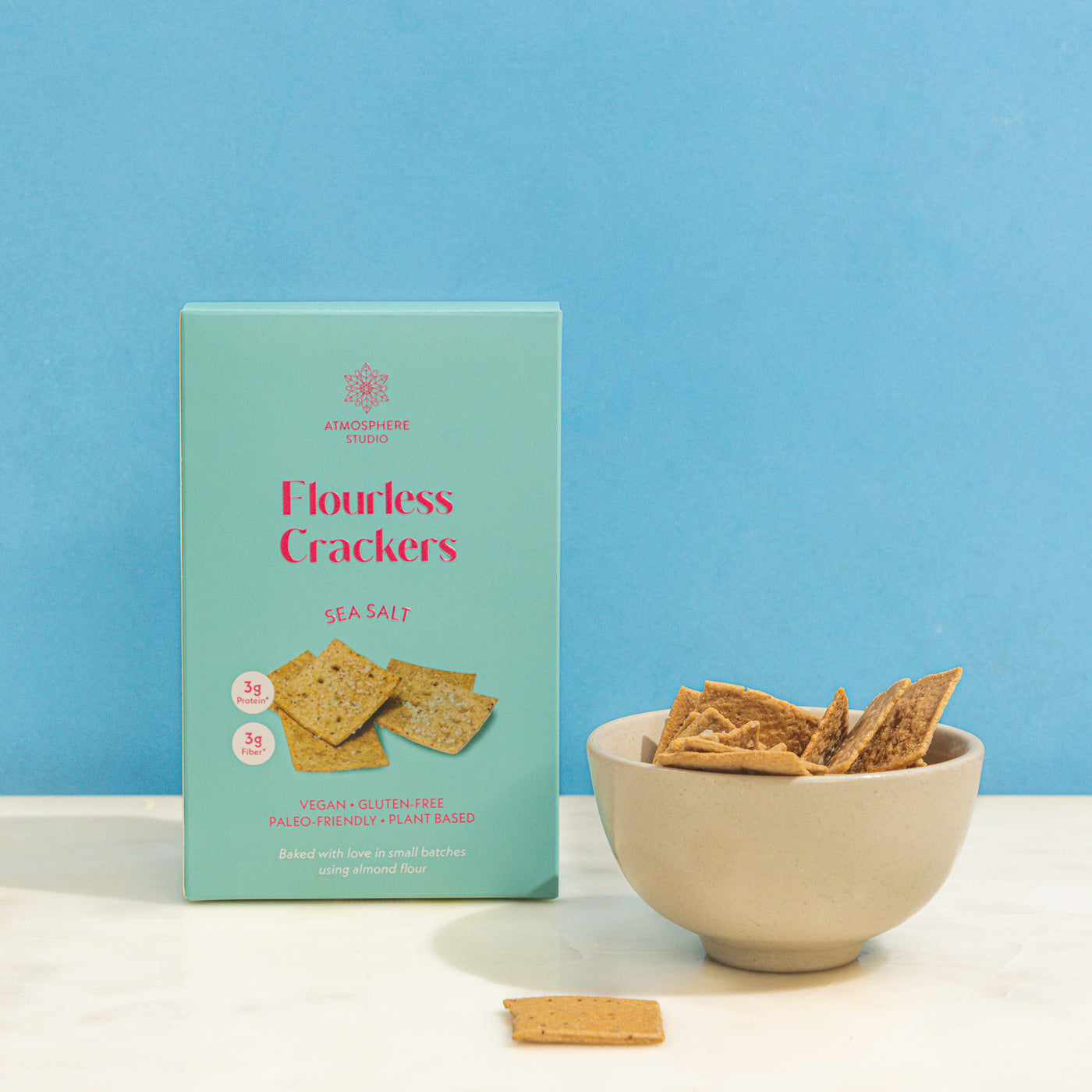 Atmosphere Studio Sea Salt Almond Flour Crackers (Vegan & Gluten-Free)