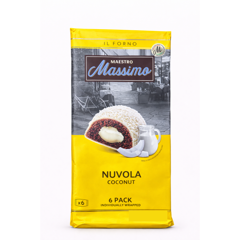 MASSIMO SNOWBALL CAKE COATED IN SHREDDED COCONUT