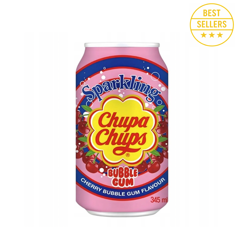 CHUPA CHUPS SPARKLING CHERRY BUBBLEGUM DRINK