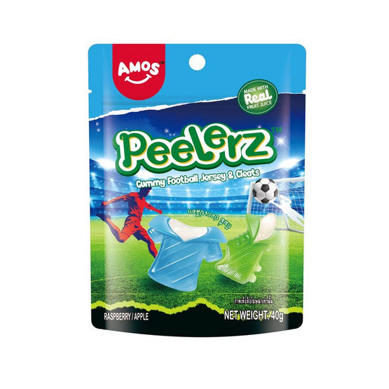 AMOS PEELERZ GUMMY FOOTBALL & CLEATS ( RASPBERRY / APPLE )