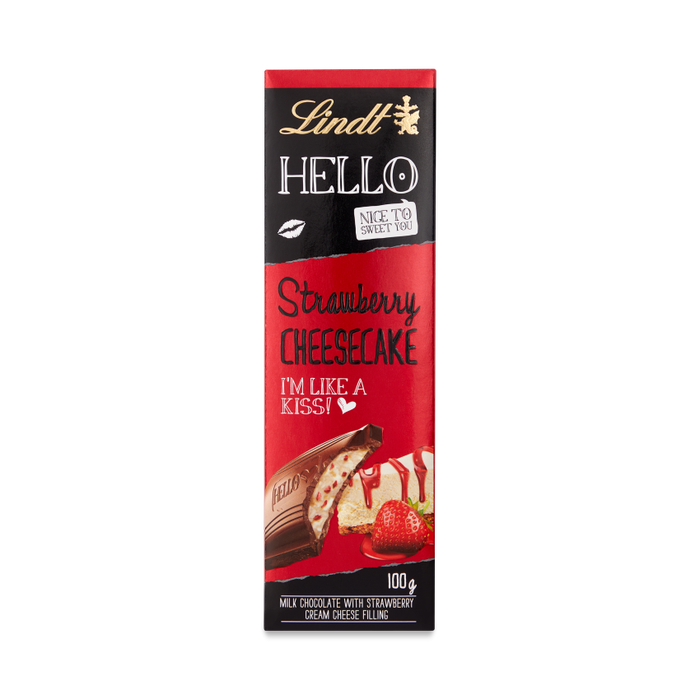 LINDT HELLO STRAWBERRY CHEESECAKE