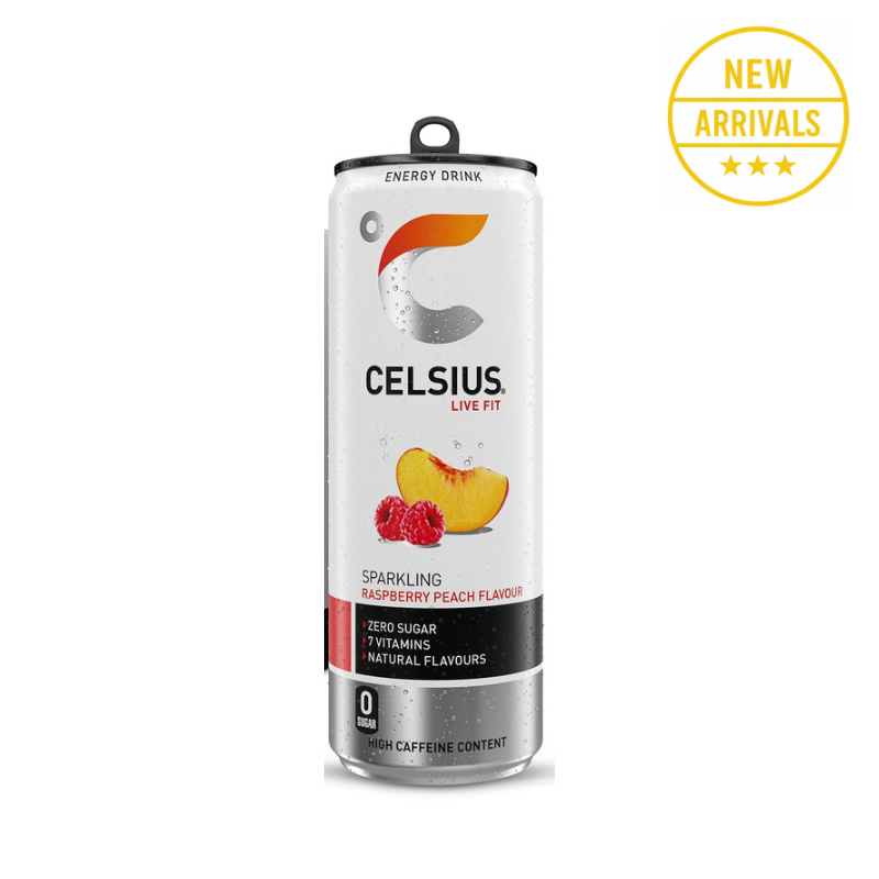 CELSIUS SPARKLING RASPBERRY PEACH ENERGY DRINK