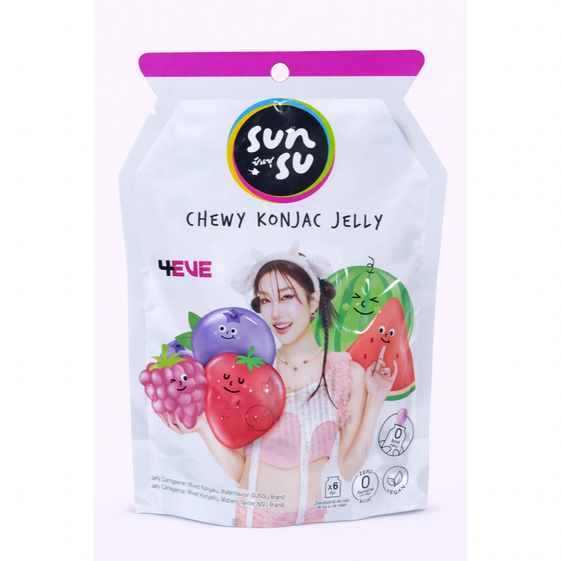 SUN SU WATERMELON & MIXBERRY FLAVOURED CHEWY KONJAC JELLY (πΉπ)