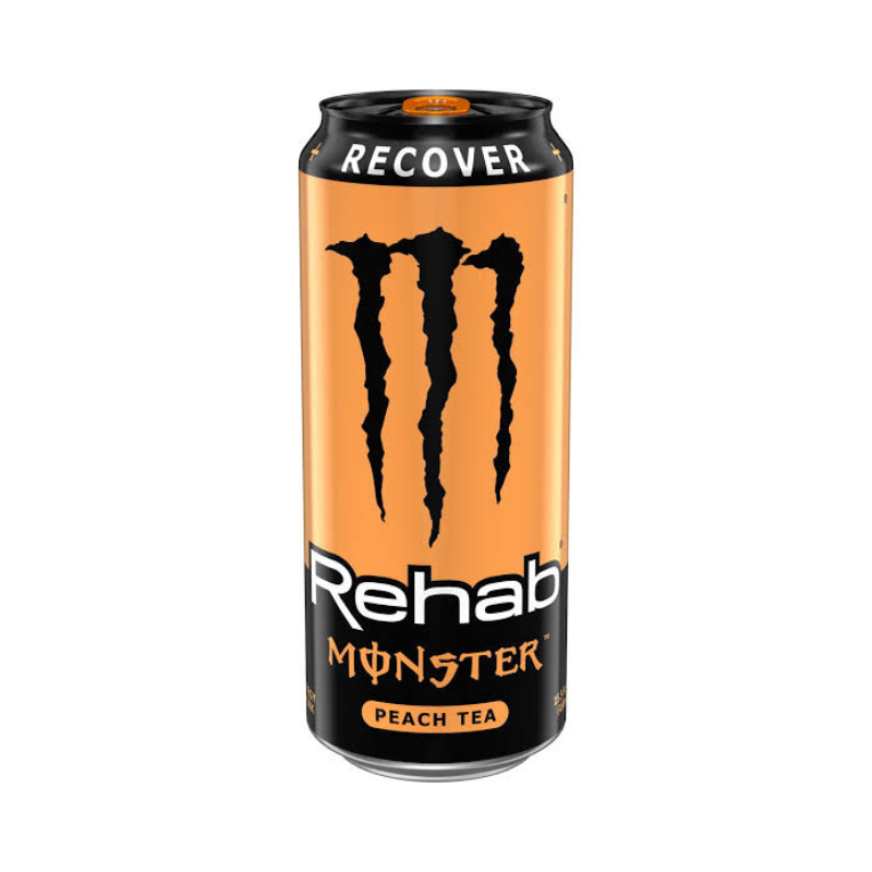 Monster Rehab Peach Flavoured + Tea – Tea-Based Energy Drink