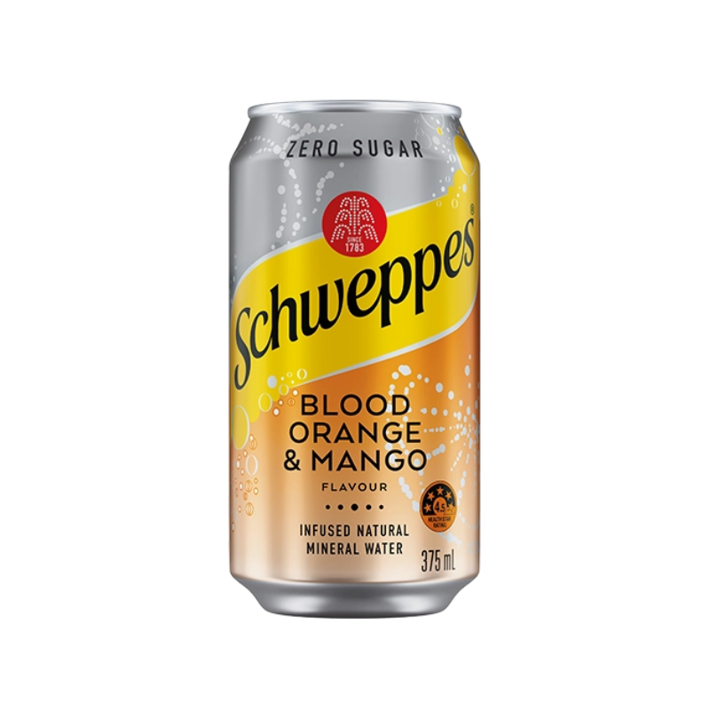 SCHWEPPES ZERO SUGAR BLOOD ORANGE & MANGO