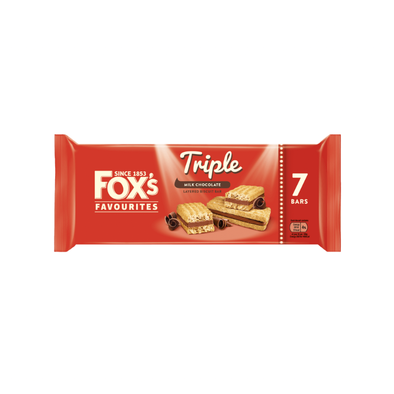 FOX’S FAVOURITES TRIPLE MILK CHOCOLATE LAYERED BISCUITS