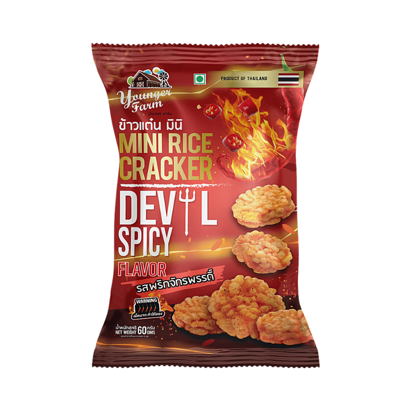 YOUNGER FARMS DEVIL SPICY MINI RICE CRACKERS (πΉπ)