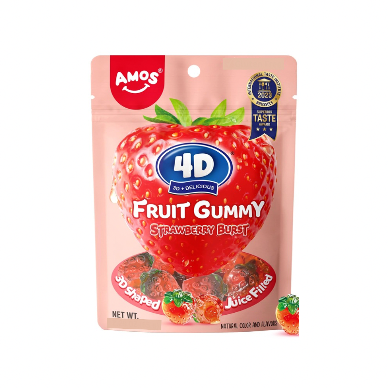 AMOS STRAWBERRY BURST 4D FRUIT GUMMY
