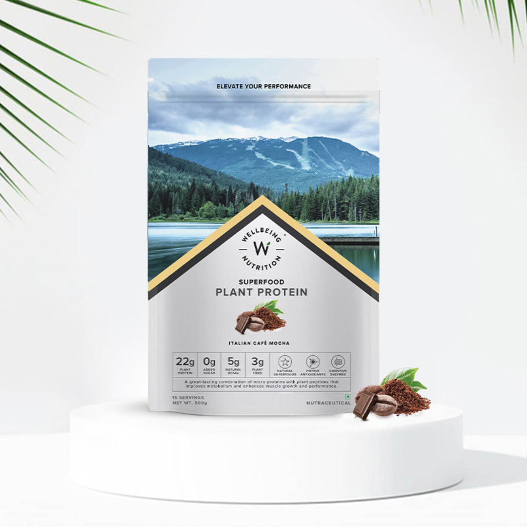 WELLBEING NUTRITION SUPERFOOD PLANT PROTEIN IN ITALIAN CAFE MOCHA
