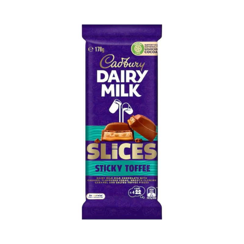 CADBURY DAIRY MILK SLICES STICKY TOFFEE (π¦πΊ)