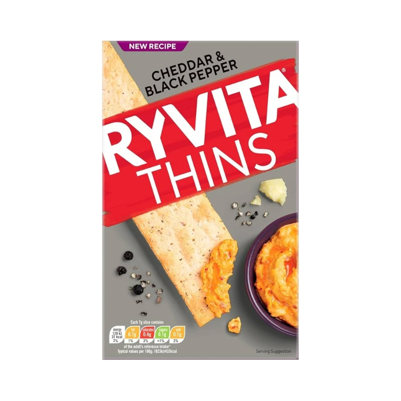 RYVITA CHEDDAR & BLACK PEPPER THINS