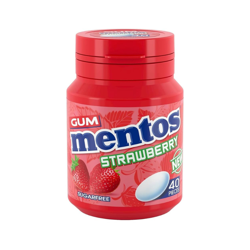 MENTOS STRAWBERRY CHEWING GUM