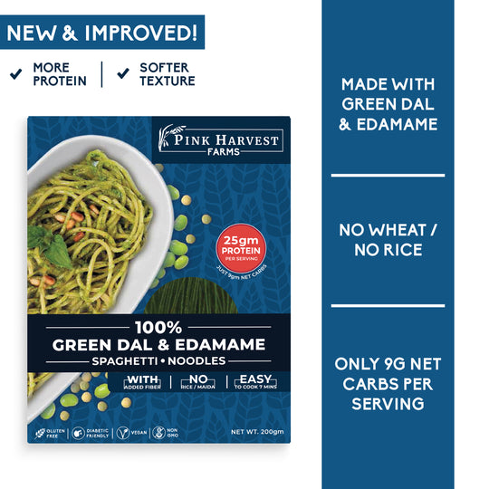 PINK HARVEST GREEN DAL & EDAMAME SPAGHETTI (GLUTEN FREE)