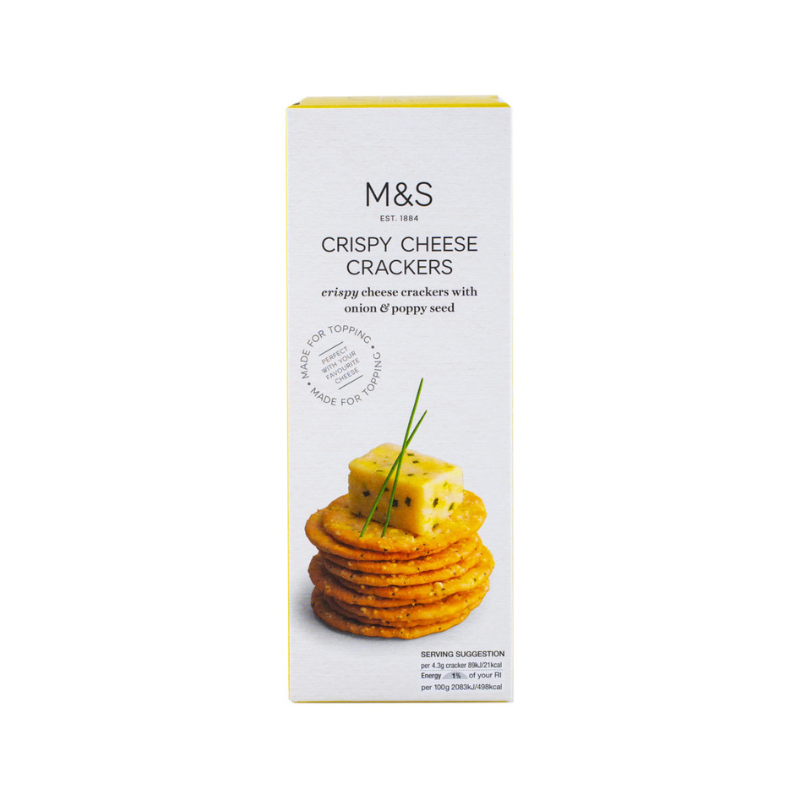 M&S CRISPY CHEESE CRACKERS